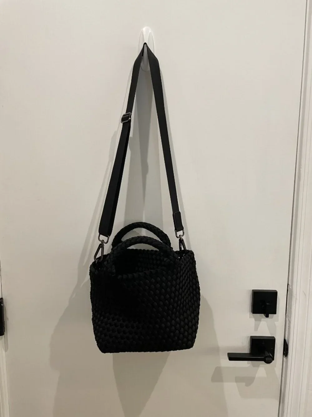 Naghedi St. Barths Neoprene Petit Tote in Onyx Black - Perfect for Travel!